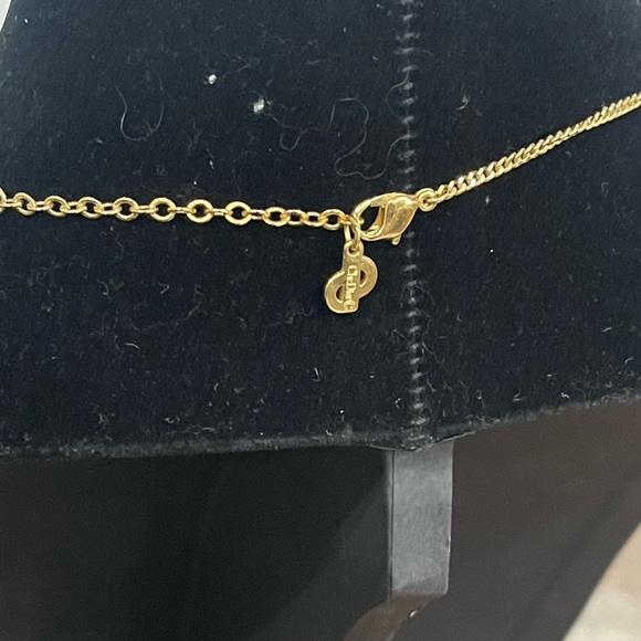 Authentic Dior Gold Plated  Necklace-Preowned As Is -Missing a couple of Stones - Picture 3 of 6